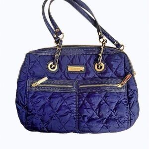 Anne Klein Navy Quilted Shoulder Bag